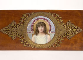 Enamel-on-Copper-Portrait-of-a-Young-Girl-by-Hideux